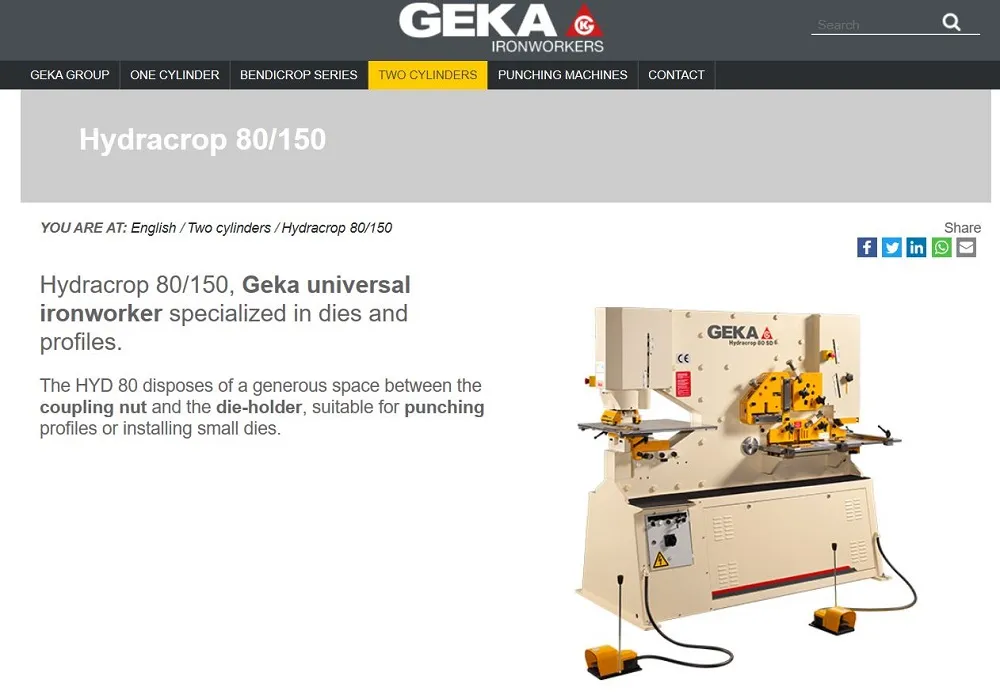Geka 80SD ironworker - Image 2