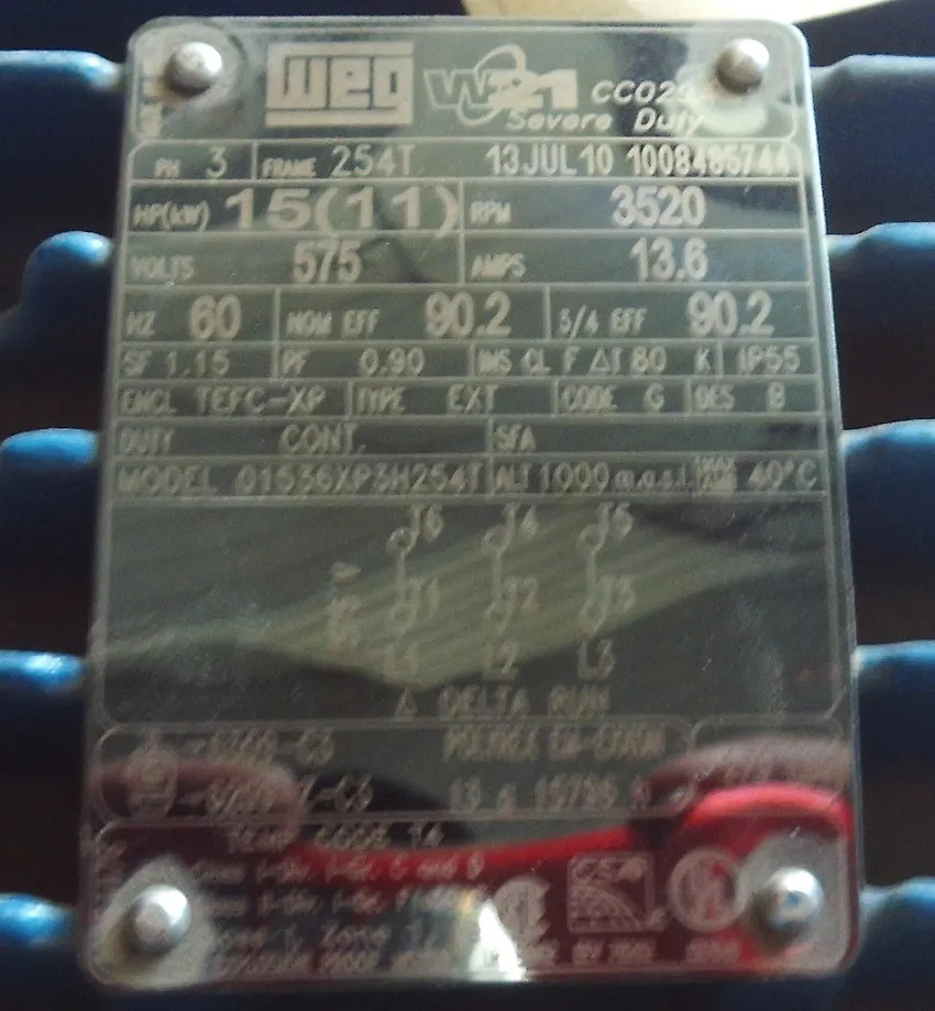 ELM15 3 36 XP 254T 575V WEG pic 2 ELM15-3-36-XP-254T-575V-WEG - Image 2